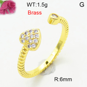 Fashion Brass Ring  F3R400745baka-L002