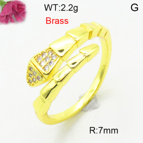 Fashion Brass Ring  F3R400748baka-L002