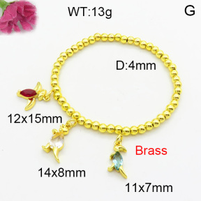 Fashion Brass Bracelet  F3B404620vbmb-L002