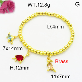 Fashion Brass Bracelet  F3B404621vbmb-L002