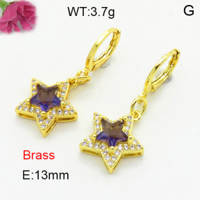 Fashion Brass Earrings  F3E402440vbnb-L002