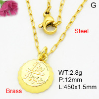 Fashion Brass Necklace  F3N200126vaia-L002
