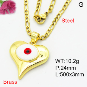 Fashion Brass Necklace  F3N300411aajl-L002