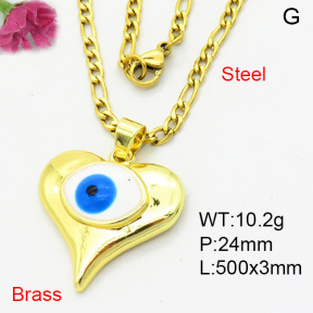 Fashion Brass Necklace  F3N300415aajl-L002