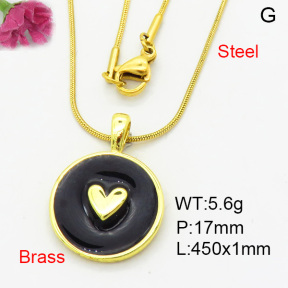 Fashion Brass Necklace  F3N300418vail-L002