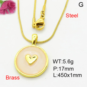 Fashion Brass Necklace  F3N300420vail-L002