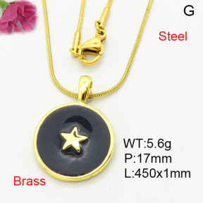 Fashion Brass Necklace  F3N300422vail-L002
