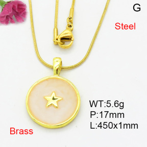 Fashion Brass Necklace  F3N300424vail-L002