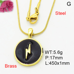 Fashion Brass Necklace  F3N300426vail-L002