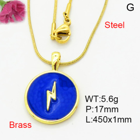 Fashion Brass Necklace  F3N300427vail-L002