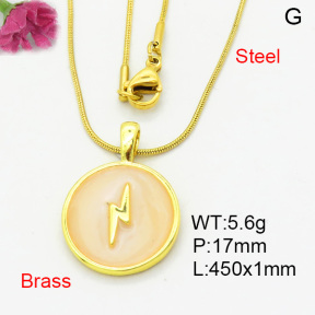 Fashion Brass Necklace  F3N300428vail-L002