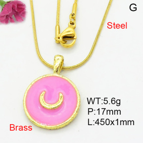 Fashion Brass Necklace  F3N300429vail-L002