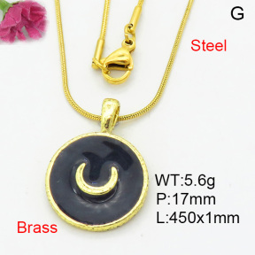 Fashion Brass Necklace  F3N300430vail-L002