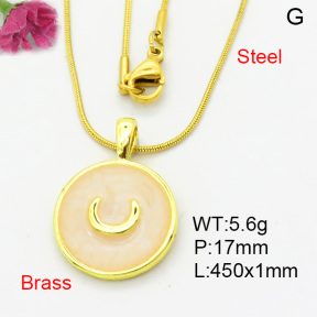 Fashion Brass Necklace  F3N300432vail-L002