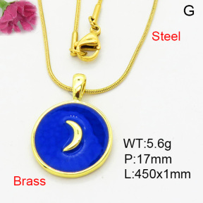 Fashion Brass Necklace  F3N300435vail-L002