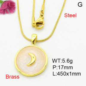 Fashion Brass Necklace  F3N300436vail-L002