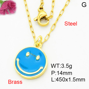 Fashion Brass Necklace  F3N300437vaia-L002