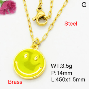 Fashion Brass Necklace  F3N300439vaia-L002