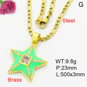 Fashion Brass Necklace  F3N403896aakl-L002