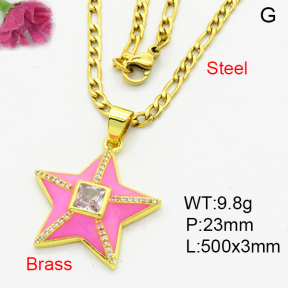 Fashion Brass Necklace  F3N403899aakl-L002