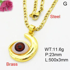 Fashion Brass Necklace  F3N403900aajl-L002