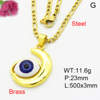 Fashion Brass Necklace  F3N403902aajl-L002