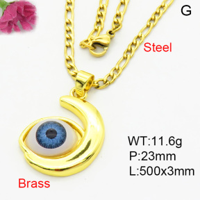 Fashion Brass Necklace  F3N403903aajl-L002