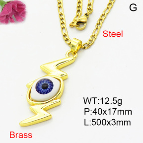 Fashion Brass Necklace  F3N403906aajl-L002
