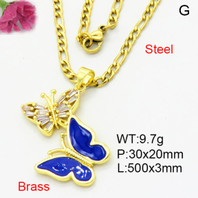 Fashion Brass Necklace  F3N403928aakl-L002