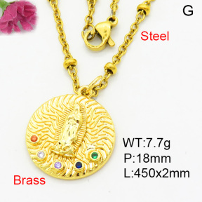 Fashion Brass Necklace  F3N403943avja-L002