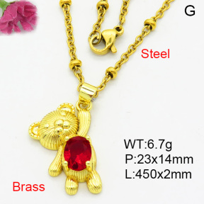 Fashion Brass Necklace  F3N403947avja-L002