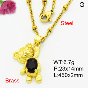 Fashion Brass Necklace  F3N403948avja-L002