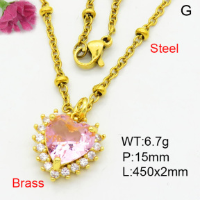 Fashion Brass Necklace  F3N403956aakl-L002