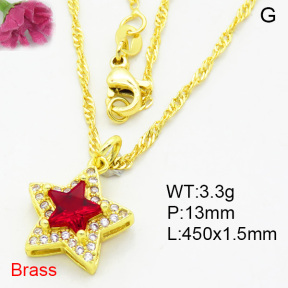 Fashion Brass Necklace  F3N403977aajl-L002