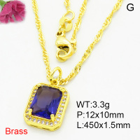 Fashion Brass Necklace  F3N403982aajl-L002