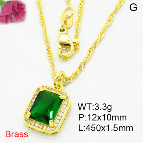 Fashion Brass Necklace  F3N403983aajl-L002