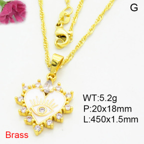 Fashion Brass Necklace  F3N403990aajl-L002