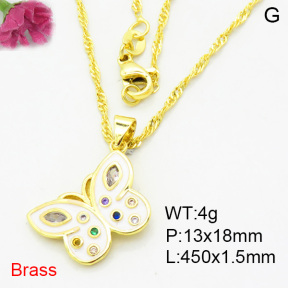 Fashion Brass Necklace  F3N404002aajl-L002