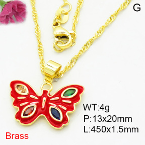 Fashion Brass Necklace  F3N404003aajl-L002