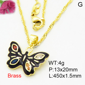 Fashion Brass Necklace  F3N404004aajl-L002