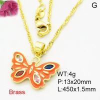 Fashion Brass Necklace  F3N404006aajl-L002