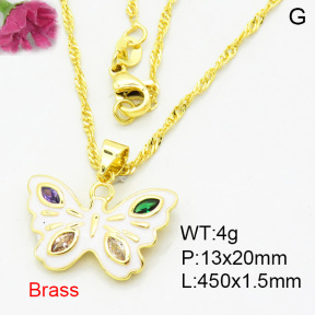 Fashion Brass Necklace  F3N404007aajl-L002