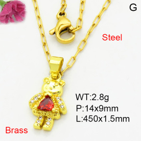 Fashion Brass Necklace  F3N404008vail-L002