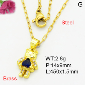Fashion Brass Necklace  F3N404010vail-L002