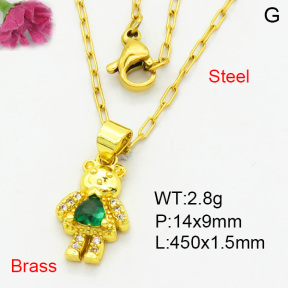 Fashion Brass Necklace  F3N404011vail-L002