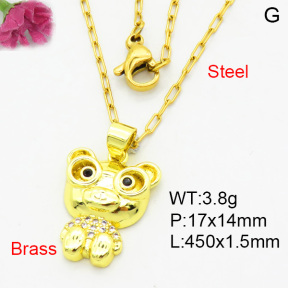 Fashion Brass Necklace  F3N404017vail-L002