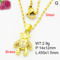 Fashion Brass Necklace  F3N404020vail-L002