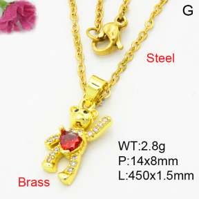 Fashion Brass Necklace  F3N404032vail-L002