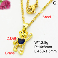Fashion Brass Necklace  F3N404034vail-L002