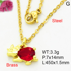 Fashion Brass Necklace  F3N404037vaia-L002